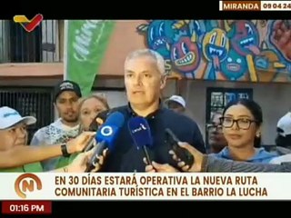 En pocos días estará lista la Ruta Comunitaria Turística en el Barrio La Lucha del edo. Miranda