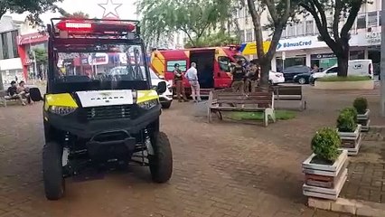 Idosa é atropelada por patinete no Centro