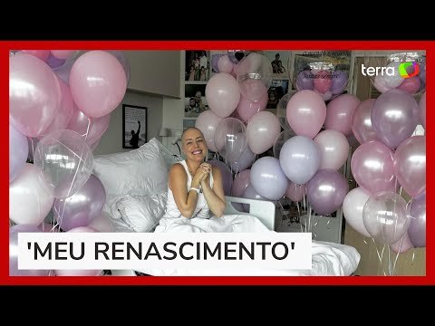 Fabiana Justus se emociona ao ler resultado de transplante de medula óssea: 'Deus é bom'