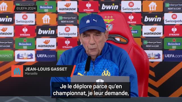 Marseille - Gasset : “Ils abordent cette Coupe d'Europe dans un état d'esprit différent”