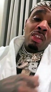 Kevin Gates shows off Cuban Link diamond encrusted headband