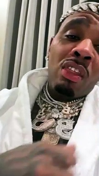Kevin Gates shows off Cuban Link diamond encrusted headband