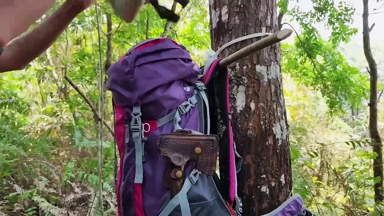 3 days solo camping Build a multi-story shelter with minimalist bamboo stairs || Solo camping-Bushcraft