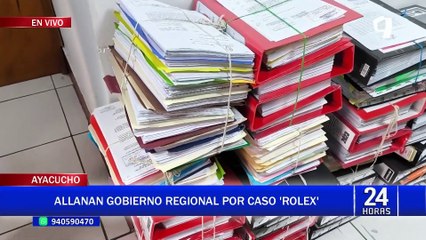 Wilfredo Oscorima: Fiscalía allana sede del Gobierno Regional de Ayacucho por el Caso Rolex