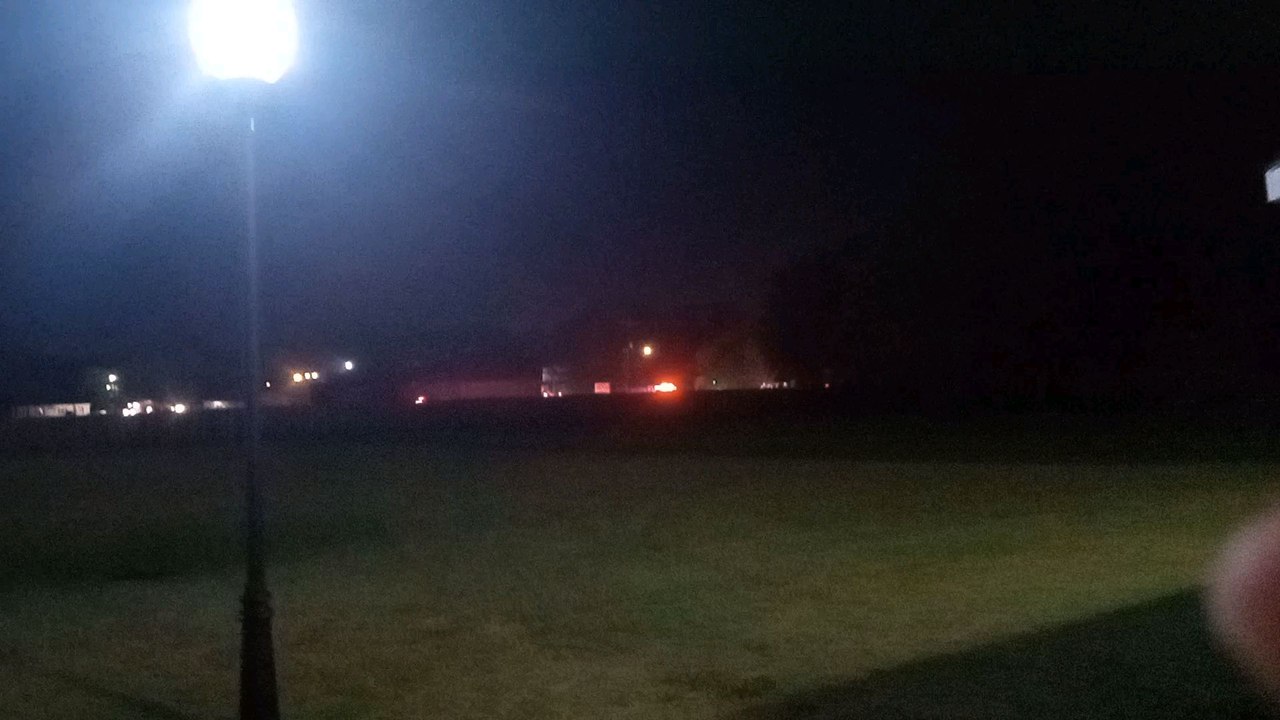they got police cars and ambulance by a bar