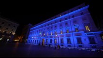 Palazzo Chigi si illumina di blu per la Giornata del mare