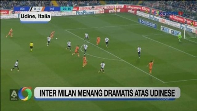 Serie A Pekan ke-31, Inter Milan Menang Dramatis atas Udinese