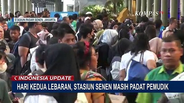 Hari Kedua Lebaran, Stasiun Pasar Senen Masih Padat Pemudik