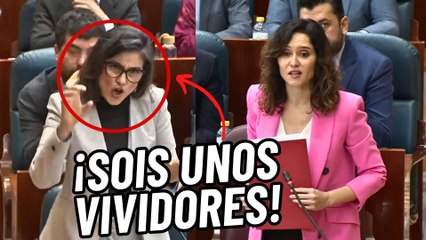 La nueva ‘Mema’ monta un mitin y Ayuso le da en los morros con el sueldazo de Broncano