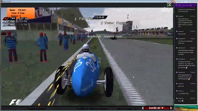 F1Legacy S1 | 1951 : France (Reims) - 8/10 : qualifs & courses | rFactor IA league