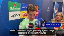 Atleti players wary of Dortmund despite 2-1 lead