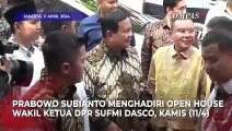 Prabowo Hadiri Open House Wakil Ketua DPR Dasco bersama Didit dan Titiek Soeharto