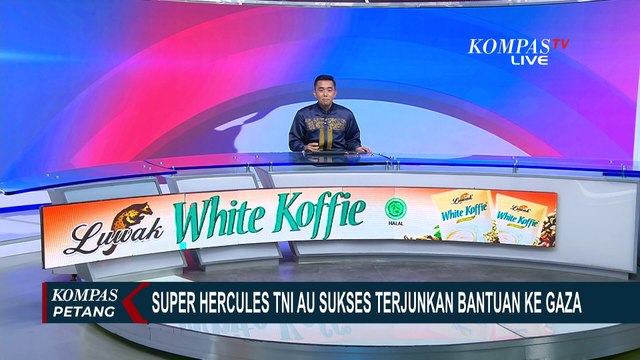 Detik-Detik Pesawat Super Hercules TNI AU Terjunkan Bantuan ke Gaza