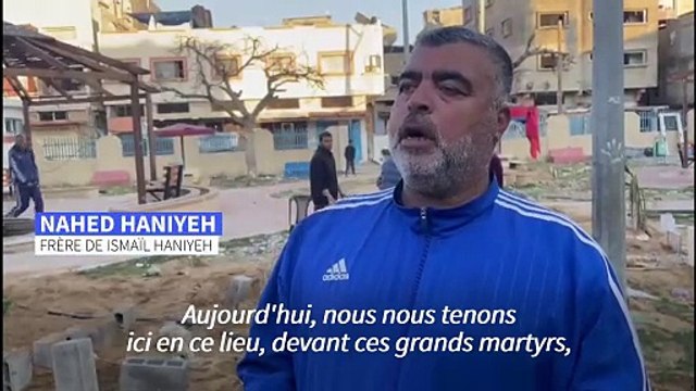Gaza: des Palestiniens enterrent trois fils du chef du Hamas tués dans une frappe israélienne