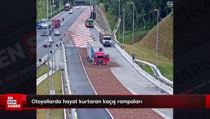 Otoyollarda hayat kurtaran kaçış rampaları