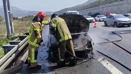 Bursa’da otobanda korku dolu anlar