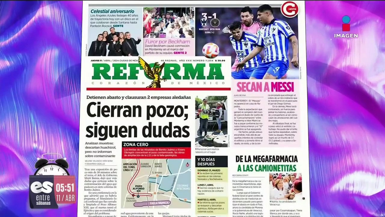 Primeras planas de los periódicos | 11 de abril de 2024