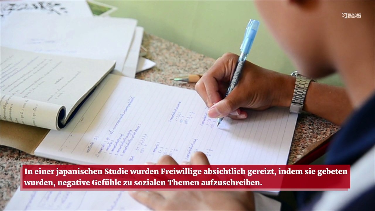 Das Aufschreiben von Gedanken beruhigt wütende Gefühle