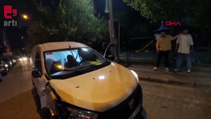 Kaza sonrası kavga kamerada