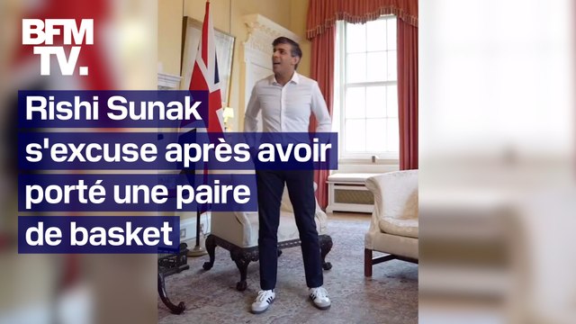 Le Premier ministre britannique Rishi Sunak s'est excusé après avoir porté une paire de Adidas
