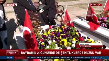 Bayramın 2. gününde de şehitliklerde hüzün var