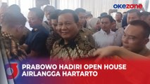 Hadiri Open House Airlangga Hartarto, Prabowo: Akan Keliling-Keliling