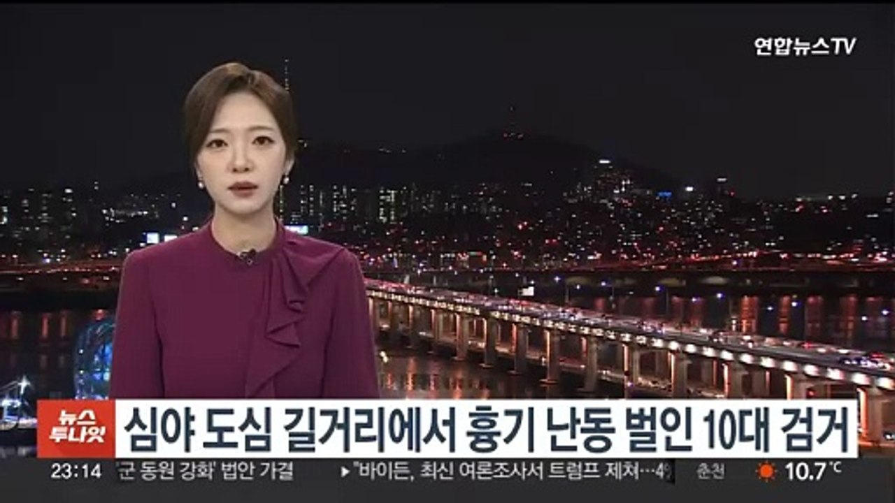 심야 도심 길거리에서 흉기 난동 벌인 10대 검거