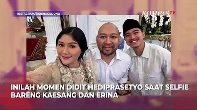 Momen Didit Selfie Bareng Kaesang dan Erina saat Prabowo Temui Jokowi di Istana
