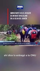 ¡Impactante! Vea el rescate de un bebé venezolano en la selva del Darién