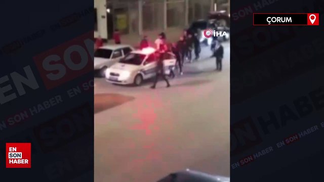 Çorum'da yol verme kavgasında ortalık karıştı