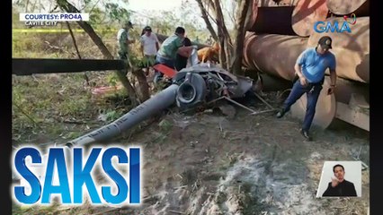Helicopter ng PHL Navy, bumagsak sa likod ng palengke; 2 patay | Saksi