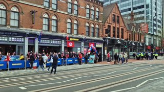 Lille fans descend on Broad Street in Birmingham