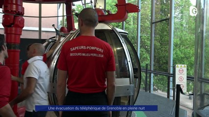 Reportage - Une évacuation du téléphérique de Grenoble en pleine nuit - Reportages - TéléGrenoble