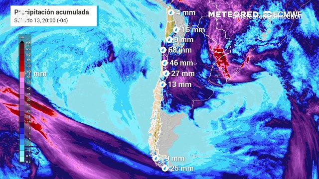 ¿Lluvias sobre Santiago? Estas son las reales posibilidades de precipitaciones para el fin de semana