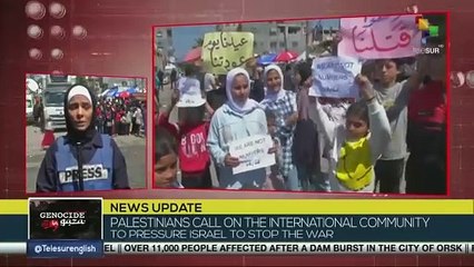 Palestinians call on the international community to pressure Israel to stop the war
