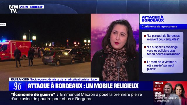 Attaque à Bordeaux: Ces altercations-là j'en entends parler souvent explique Ouisa Kies, sociologue spécialiste de la radicalisation