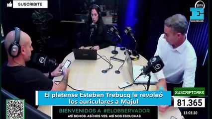 El platense Esteban Trebucq le revoleó los auriculares a Majul