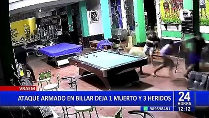 Vraem: Sujetos armados acribillan a un hombre que jugaba en un billar y dejan tres heridos