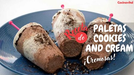 Refresca tu verano con Paletas de Cookies & Cream 🍪❄️