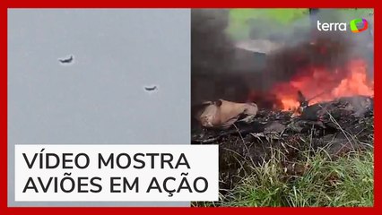 Suspeitos ateiam fogo em aeronave interceptada pela FAB no MS