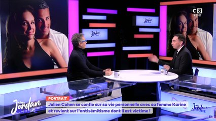 Julien Cohen évoque sa femme Karine et son ex-femme Marie-Laure dans "Chez Jordan". C8