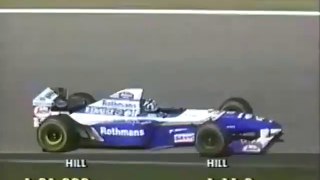 F1 – Damon Hill (Williams Renault V10) laps in qualifying – Portugal 1995