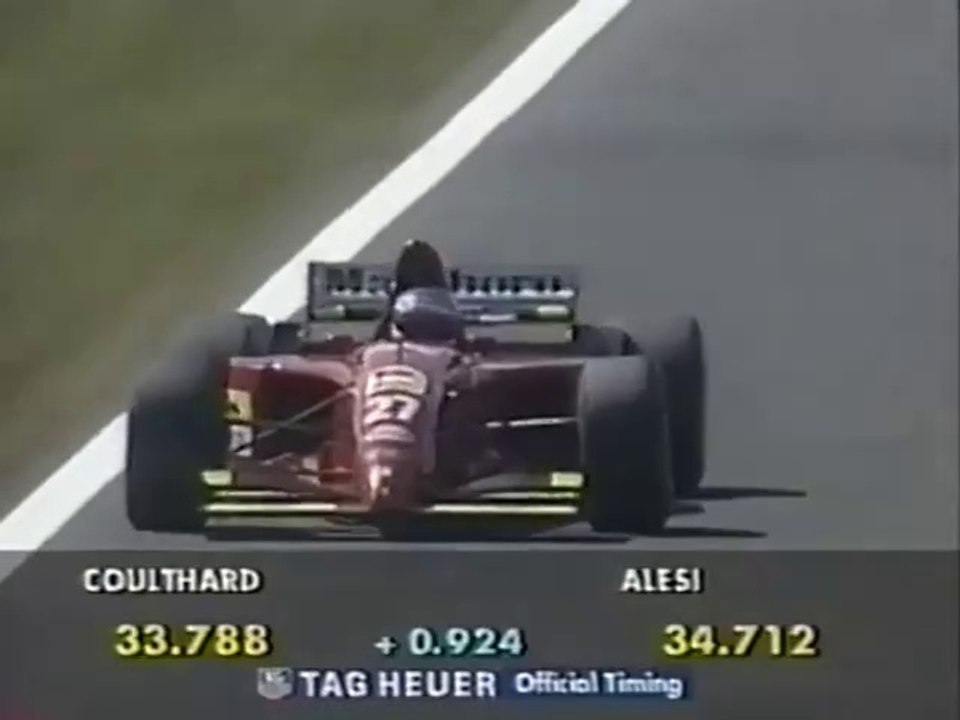 F1 – Jean Alesi (Ferrari V12) lap in qualifying – Portugal 1995
