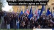 Georgia: Entre a União Europeia e a Rússia - Manifestações em Tiblisi