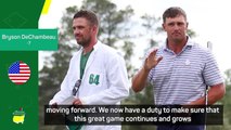 DeChambeau calls on golf to unite after taking early Masters lead