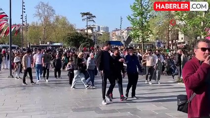 İstanbul'da sahillerde bayram yoğunluğu