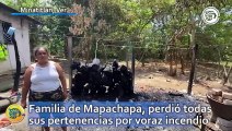 Familia de Mapachapa, perdió todas sus pertenencias por voraz incendio reportado este miércoles