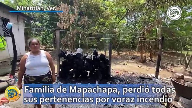 Familia de Mapachapa, perdió todas sus pertenencias por voraz incendio reportado este miércoles