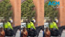 Uber Eats delivery on horseback turns heads in Sydney