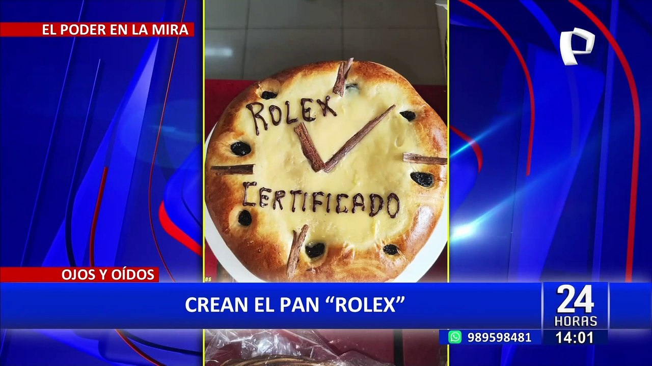 Panaderos del Perú replican reloj Rolex de la presidenta de Dina Boluarte